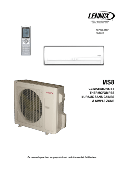 Lennox MS8 Manuel utilisateur