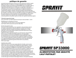 SPRAYIT SP33000 ALIMENTATION PAR GRAVIT&Eacute; LVLP Manuel utilisateur