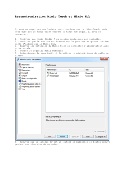 Resynchronisation Mimio Teach | Aide PDF & IA
