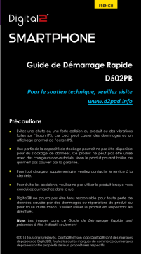 Digital2 D502PB Guide Démarrage Rapide | AI Chat