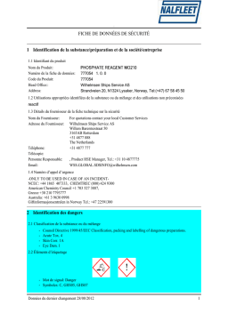Fiche de Sécurité MO210 de Wilhelmsen | AI Chat & PDF Access
