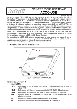 Satel ACCO-USB Manuel utilisateur