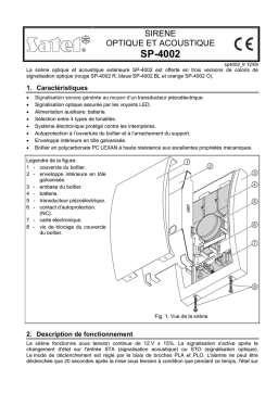 Satel SP-4002 R Manuel utilisateur