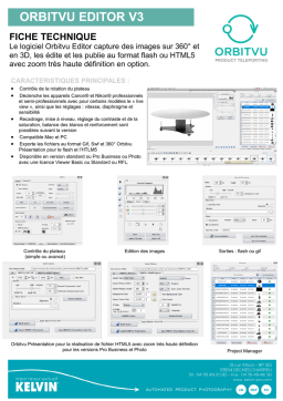 Orbitvu Editor V3 Fiche technique + Chat IA & PDF