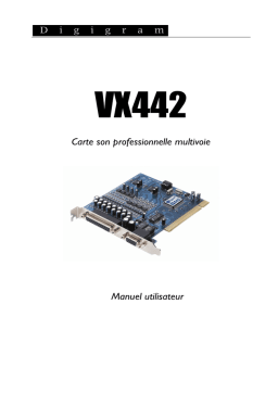 Digigram VX442 Carte Son Multivoie | IA et PDF