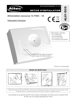 Altec AL01 ECO Manuel utilisateur