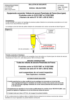 Parachutes de France Minimax 5 type 203 Manuel utilisateur