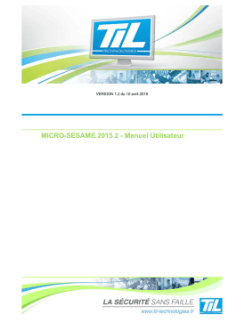 MICRO-SESAME 2015.2 Manuel Utilisateur | AI Chat & PDF Download