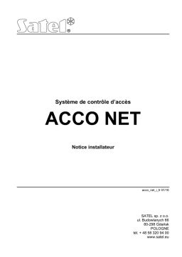 Satel ACCO NET Manuel utilisateur