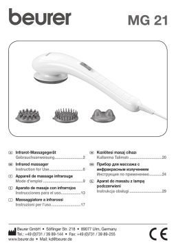 Beurer MG 21 Mode d'emploi