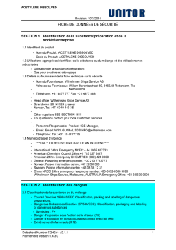 ACETYLENE DISSOLVED: Fiche de Sécurité + AI Chat