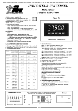 Red Lion PAX D Fiche technique | AI Chat & PDF