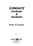 Microgate DecRadio Manuel utilisateur