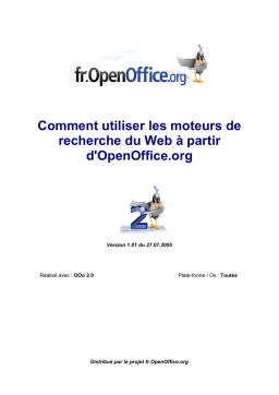 OpenOffice.org moteur de recherche Manuel utilisateur