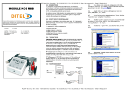 Ditel KOS USB Manuel utilisateur