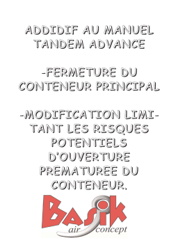 Basik Tandem Advance Manuel utilisateur