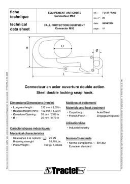 Tractel M53 Connecteur antichute : AI Chat & PDF