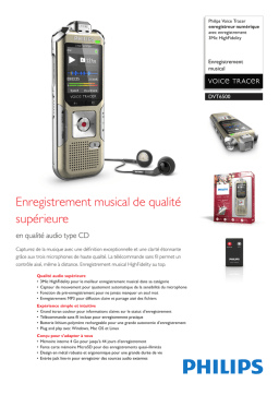 Philips Voice Tracer DVT6500 Manuel utilisateur