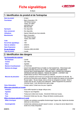 Betco Corporation LTD In-Sync Manuel utilisateur