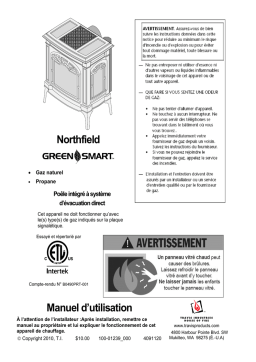 Northfield poêle à gaz Manuel utilisateur