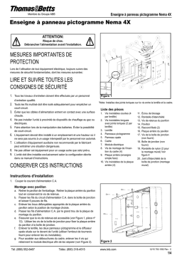 Thomas & Betts NEMA 4X Manuel utilisateur