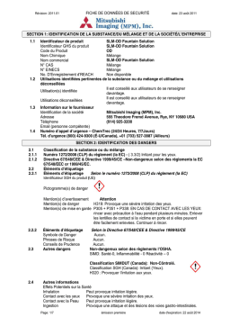 Mitsubishi Imaging SLM-OD Fountain Solution Manuel utilisateur