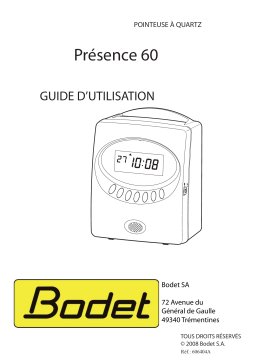 Bodet Présence 60 Mode d'emploi