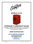 Valley Comfort VC 120 Manuel utilisateur