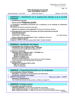 Palapress poudre : Fiche de sécurité | AI Chat & PDF