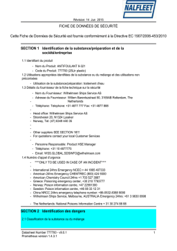 ANTIFOULANT 9-321 Fiche de Sécurité | AI Chat & PDF