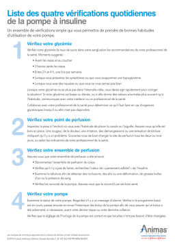 Pompe à insuline: Liste de vérifications | Chat IA & PDF