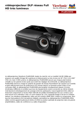 ViewSonic Pro 8520HD : IA Chat & Téléchargement PDF