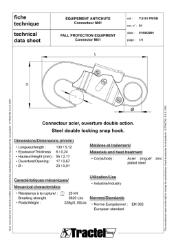 Tractel M41 Connecteur antichute | AI Chat & PDF