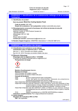 Motorvac Cooling System Flush Manuel utilisateur