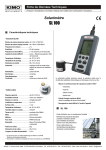 Kimo Instruments SL 100 Manuel utilisateur