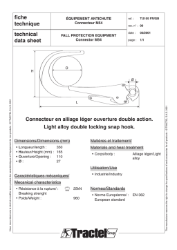 Fiche technique Tractel M54 | Chat IA & PDF