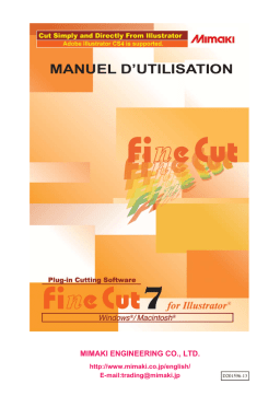 Mimaki FineCut 7 Manuel d'utilisation | AI Chat