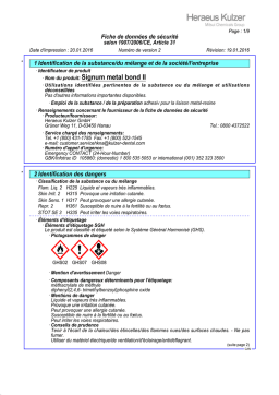 Heraeus Kulzer Signum Metal Bond II Manuel utilisateur