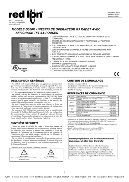 red lion G3 Kadet G306K Manuel utilisateur