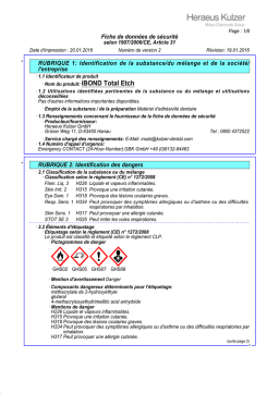 iBOND Total Etch : Fiche de Sécurité + Chat IA