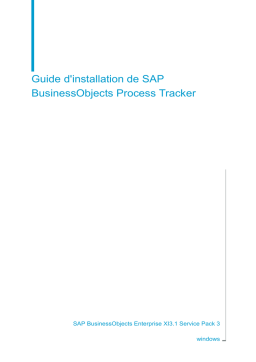 SAP BusinessObjects Enterprise XI 3.1 Service Pack 3 Guide d'installation