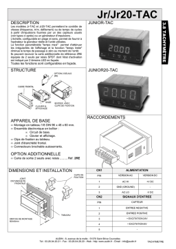 Jr TAC, Jr20 TAC : Fiche technique avec IA + PDF