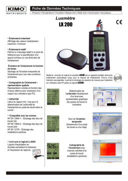 KIMO LX 200 Luxmètre: IA Chat et Téléchargement PDF