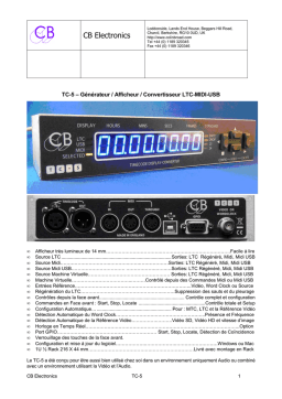 CB ELECTRONICS TC 5 Manuel utilisateur