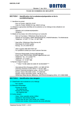 Fiche de Sécurité R-507 | AI Chat & Téléchargement PDF