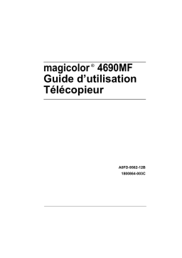 magicolor 4690MF Guide d'utilisation Télécopieur | AI Chat & PDF Access