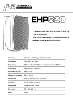 audiophony EHP520 Manuel utilisateur