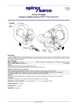 Spirax Sarco FT14 HC Manuel utilisateur