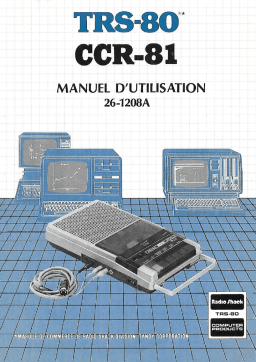 Manuel CCR-81 Radio Shack : Chat IA et PDF