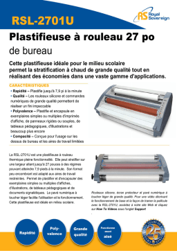 RSL-2701U Plastifieuse rouleau | AI Chat & PDF